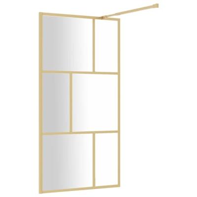 Inloopdouchewand transparant 115x195 cm ESG-glas goudkleurig - thumbnail
