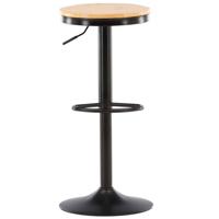 Nohr Verstelbare Barkruk 'Tiani' Eikenlook (zithoogte 60-80cm) - thumbnail