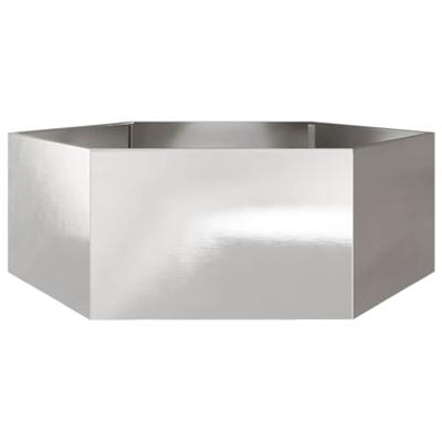 VidaXL Plantenbak zeshoek 138x120x45 cm roestvrijstaal VidaXL Plantenbak zeshoek 138x120x45 cm roestvrijstaal