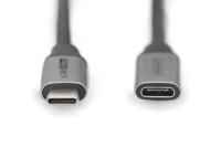 DIGITUS USB-C verlengkabel - USB 3.0 Gen1 - vrouwelijk naar mannelijk - 5 Gbps - 60W Power Delivery - Thunderbolt 3-4k/60Hz - 1m - zwart - thumbnail