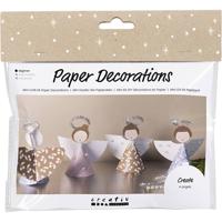 Creativ Company Mini hobbyset decoraties van papier, engelen, diverse kleuren, 1 doos - thumbnail