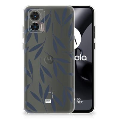 Motorola Edge 30 Neo | TPU Case | Leaves Blue