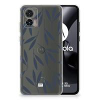 Motorola Edge 30 Neo | TPU Case | Leaves Blue - thumbnail