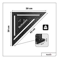 Hultafors Metric Rafter Square Groot 30 cm - HU257040 - HU257040 - thumbnail