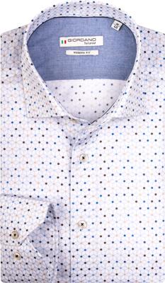 Giordano Overhemd Maggiore Wit Hexagon Print Cutaway Modern Fit