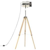 Vloerlamp driepoot 140 cm massief mangohout - thumbnail