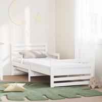 Bedframe met matras met hoofdeinde Wit 80 x 200 cm - thumbnail