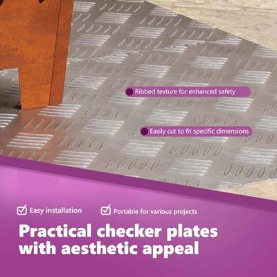 VidaXL Trap tread rechthoekig 2 pcs zilver 100 x 50 cm aluminium