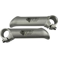 VWP bar-ends forged kort recht aluminium zilver - thumbnail