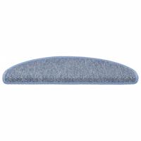 VidaXL Trapmatten zelfklevend 15 st sisal-look 56x17x3 cm blauw - thumbnail