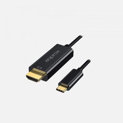Kabel USB-C naar HDMI approx! APPC52 Zwart Ultra HD 4K