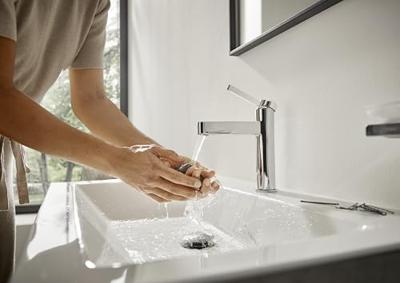 Hansgrohe Wastafelmengkraan Finoris Eengreeps 110 met PushOpen Waste Chroom - thumbnail