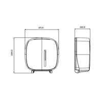 Jofel Jofel Timeless jumbo toiletrolhouder kunststof - zwart - thumbnail