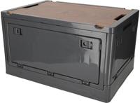 Norlander Krat met Houten Deksel - 43,7 x 30,7 x 25 cm - Antraciet - thumbnail