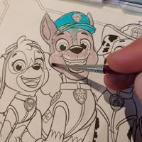 Paw Patrol Waterverfblok 20 vel 20x20cm - thumbnail