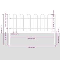 Tuinhek 9 pcs Grijs 15,3 x 0,8 m Poedercoating staal - thumbnail