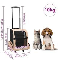 Huisdierentrolley inklapbaar beige - thumbnail