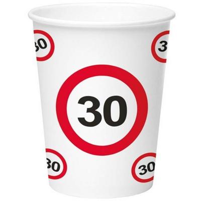 Bekers groot 30 jaar verkeersbord Bekers groot 30 jaar verkeersbord