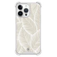 iPhone 14 Pro Max shockproof hoesje - Palmy leaves beige - thumbnail