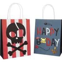 Pirate Party UitdeelTasjes Happy Bday 20x27cm (6st) - thumbnail