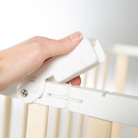 Box pieghevole per bambini - ROBA - 75 x 100 cm - Altezza regolabile - Ruote - Legno / Bianco - thumbnail