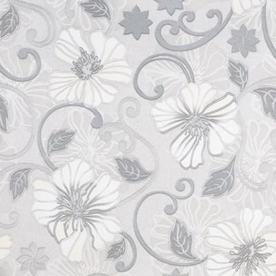 VidaXL Vliesbehang 3d bloemenpatroon 10x0,53 m grijs