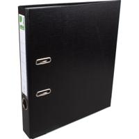 Q-CONNECT ordner, voor ft A4, uit PP en papier, met beschermrand, rug van 5 cm, zwart - thumbnail