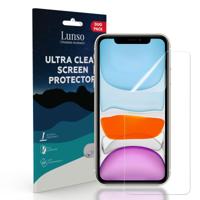 Lunso - Duo Pack (2 stuks) Beschermfolie - Full Cover Screen Protector - iPhone 11 - thumbnail