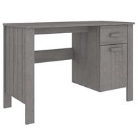 Bureau HAMAR 113x50x75 cm massief grenenhout lichtgrijs - thumbnail