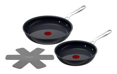Tefal Jamie Oliver braadpannen set keramisch 24 + 28 cm - set van 2 - incl. panbeschermer