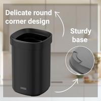 Afvalbak Desq open inworp 20 liter metaal zwart - thumbnail