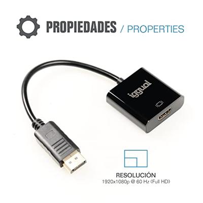 Adapter DisplayPort naar HDMI iggual IGG318041