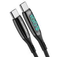 USB-C to USB-C cable BlitzWolf BW-TC23, with display, 100W, 0.9m (black) - thumbnail