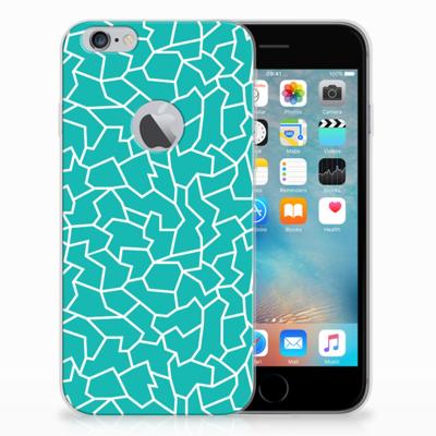 Apple iPhone 6 Plus | 6s Plus Hoesje maken Cracks Blue Apple iPhone 6 Plus | 6s Plus Hoesje maken Cracks Blue