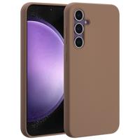 Accezz Liquid Silicone Backcover met MagSafe voor Samsung Galaxy S23 FE Telefoonhoesje Bruin - thumbnail