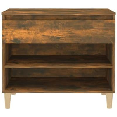 VidaXL Schoenenkast 70x36x60 cm bewerkt hout gerookt eikenkleurig VidaXL Schoenenkast 70x36x60 cm bewerkt hout gerookt eikenkleurig