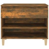 Schoenenkast 70x36x60 cm bewerkt hout gerookt eikenkleurig - thumbnail
