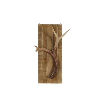 Wanddecoratie gewei op hout set a 2 stuk Wanddecoratie gewei op hout set a 2 stuk