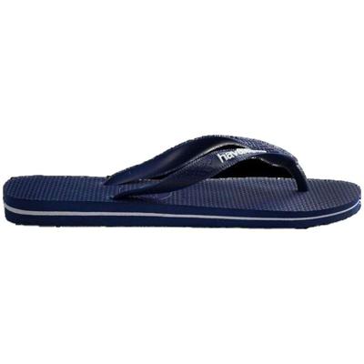 Heren Slippers Havaianas Logo Filete Blauw Heren Slippers Havaianas Logo Filete Blauw