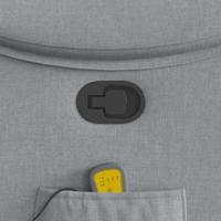 Massagestoel verstelbaar stof lichtgrijs - thumbnail