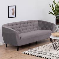 Bendt Bank 'Loes' 3-zits, Velvet, kleur donkergrijs - thumbnail