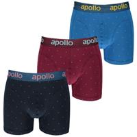 Apollo Boxershorts Heren Blue / Burgundy Dots 3-pack-XXL - thumbnail