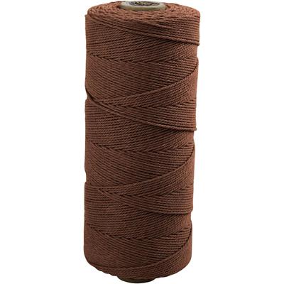 Creativ Company Macramé koord, l: 315 m, dikte 1 mm, dunne kwaliteit 12/12, bruin, 220 gr/ 1 bol