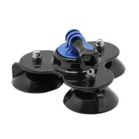 Driehoek richting Zuignap Mount met Tripod Mount + handvat schroeven voor GoPro HERO4 /3+ /3/2 /1(donker blauw) - thumbnail