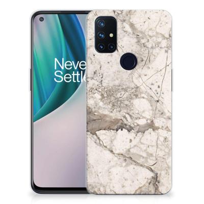 OnePlus Nord N10 5G | TPU | Siliconen hoesje | Marmer Beige OnePlus Nord N10 5G | TPU | Siliconen hoesje | Marmer Beige