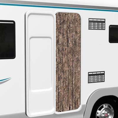 Vliegengordijn 56x185 cm chenille beige en donkerbruin