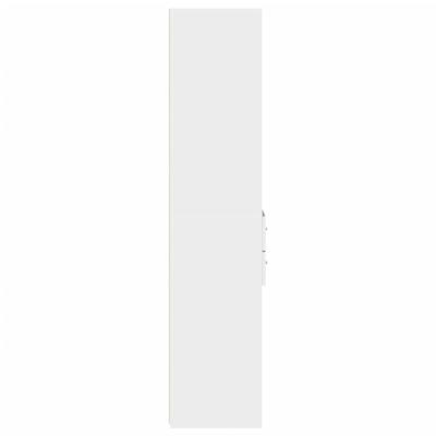 Hoge kast 45x42,5x185 cm bewerkt hout wit