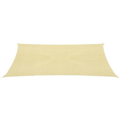 Zonnescherm HDPE rechthoekig 4x6 m beige Zonnescherm HDPE rechthoekig 4x6 m beige