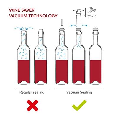 Vacu Vin wine saver wit met 2 doppen - thumbnail