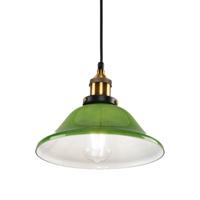 YWXLight LED industriële Edison Vintage stijl Hanging lamp groen smaragd glas hanger licht met E27 lamp (koud wit) - thumbnail